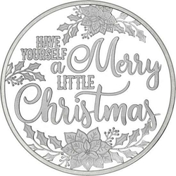 2024 Merry Little Christmas Poinsettia 1 oz Silver Round silver, rounds, silver coins, 1 oz silver, 999 silver, christmas, silver, fine silver coins, holiday